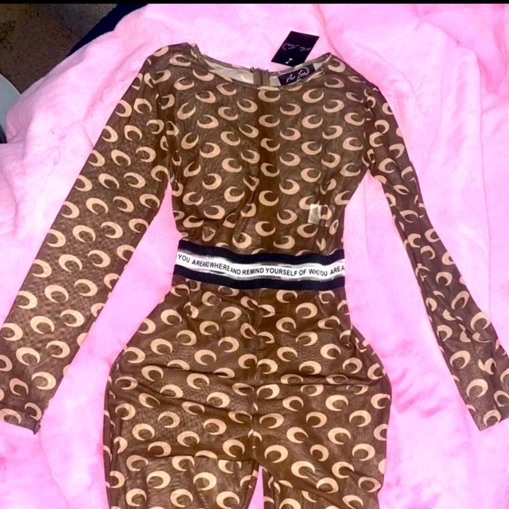 Mesh moons jumpsuit